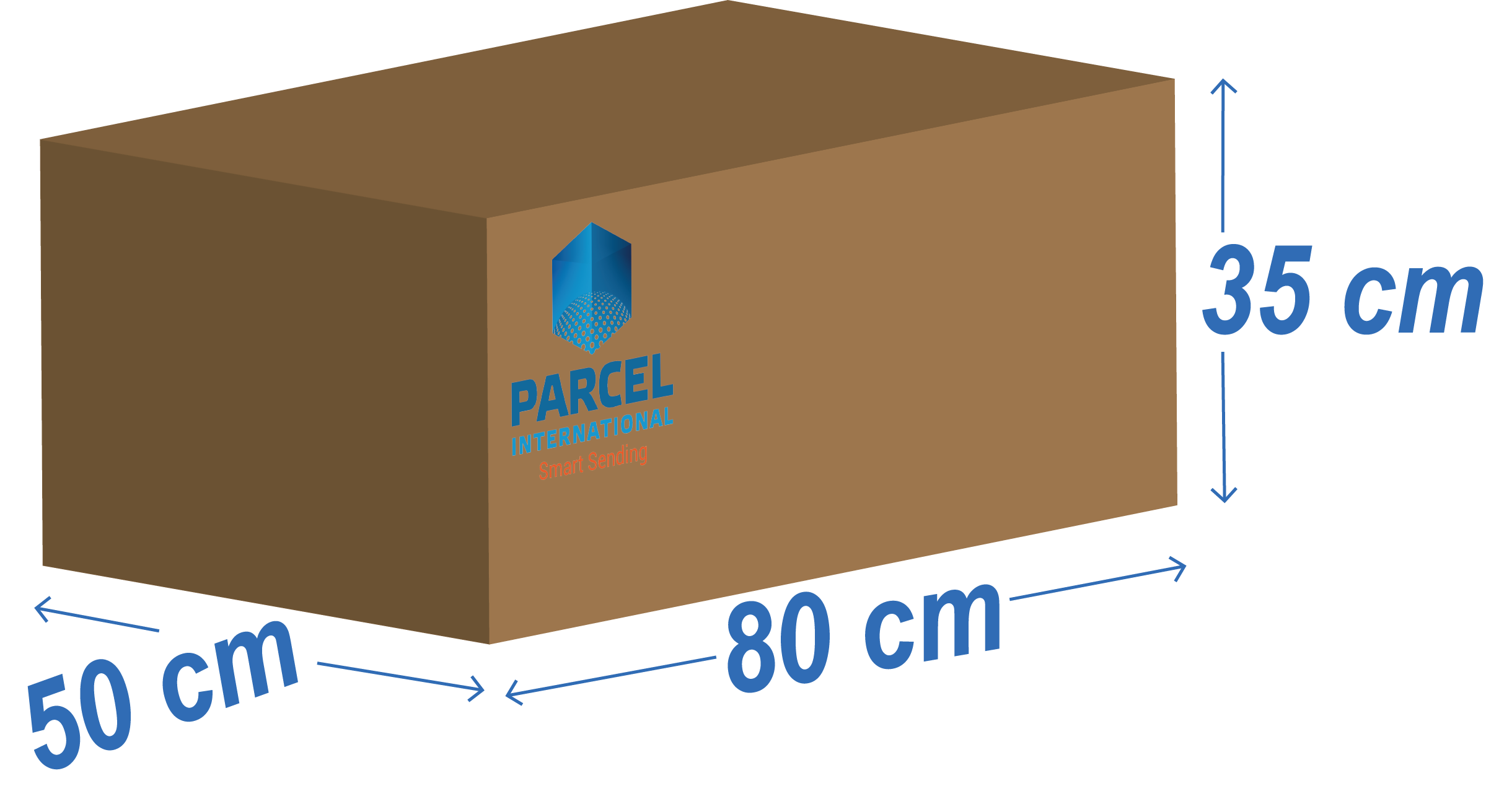 Package up to 5 kg, dimensions up to 56x35x36 cm, price €6.99, not selected